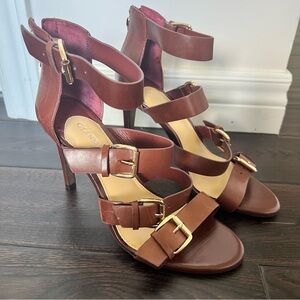 Gianni Bini Women's Brown Strappy Heels